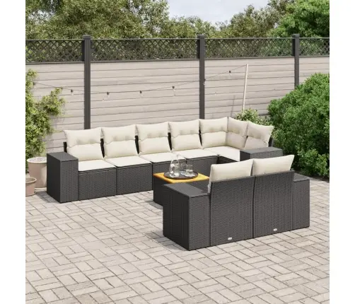 9-Osaline Aiadiivani Komplekt Patjadega, Must, Polürotang