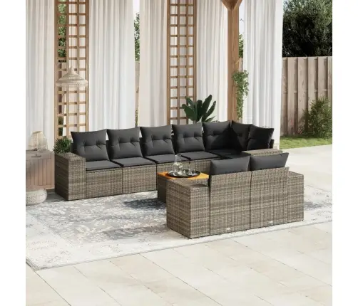 9-Osaline Aiadiivani Komplekt Patjadega, Hall, Polürotang