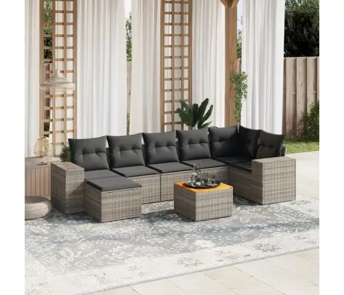 8-Osaline Aiadiivani Komplekt Patjadega, Hall, Polürotang