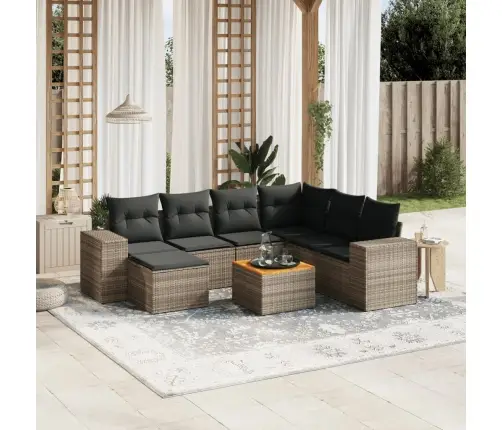 8-Osaline Aiadiivani Komplekt Patjadega, Hall, Polürotang