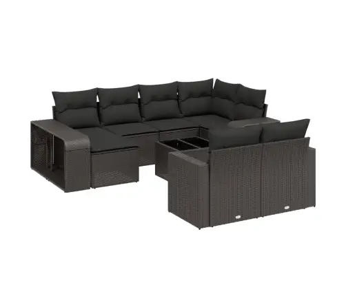 11-Osaline Aiadiivani Komplekt Patjadega, Must, Polürotang