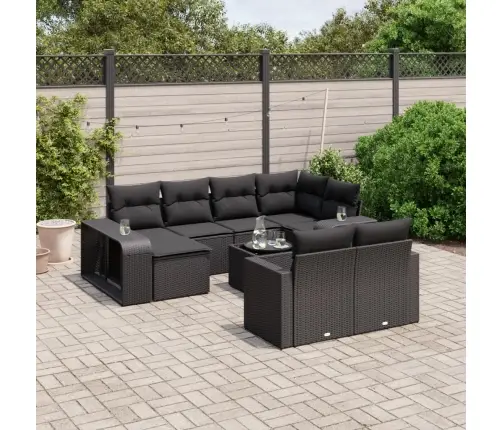 11-Osaline Aiadiivani Komplekt Patjadega, Must, Polürotang