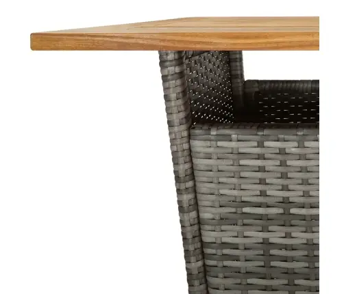 3 Gab Dārza Mēbeļu Komplekts Ar Matračiem Pelēka Pe Rotangpalma Vidaxl