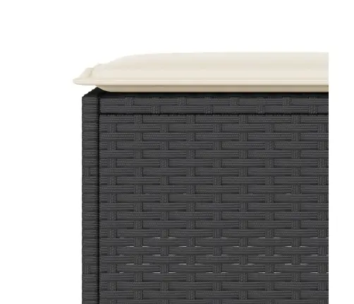 3-Osaline Aia Baarikomplekt Istmepatjadega, Must, Polürotang