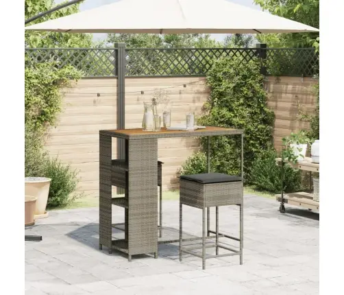 3-Osaline Aia Baarikomplekt Patjadega, Polürotang, Hall