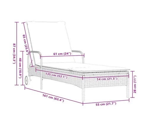 Sauļošanās Zviļņi Ar Matračiem 2Gab Gaiši Pelēka Pe Rotangpalma Vidaxl