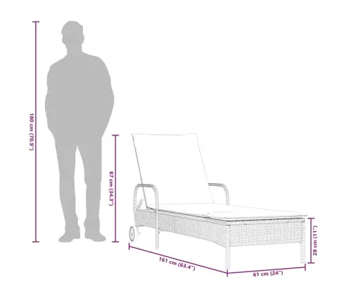 Sauļošanās Zviļņi Ar Matračiem 2Gab Gaiši Pelēka Pe Rotangpalma Vidaxl