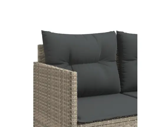5-Daļīgs Dārza Dīvānu Komplekts,Matrači, Gaiši Pelēka Pe Pinums Vidaxl