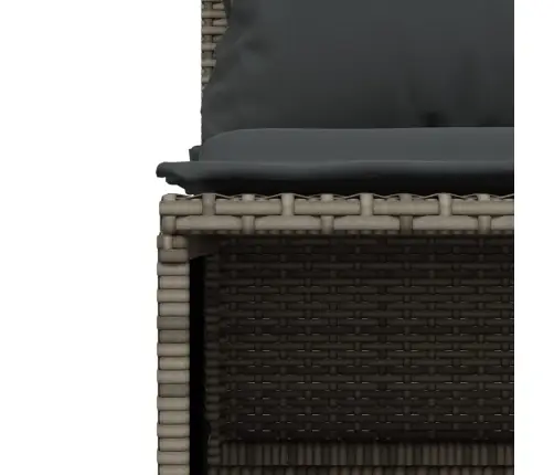 5-Daļīgs Dārza Dīvāna Komplekts Ar Matračiem, Pelēks Pe Pinums Vidaxl