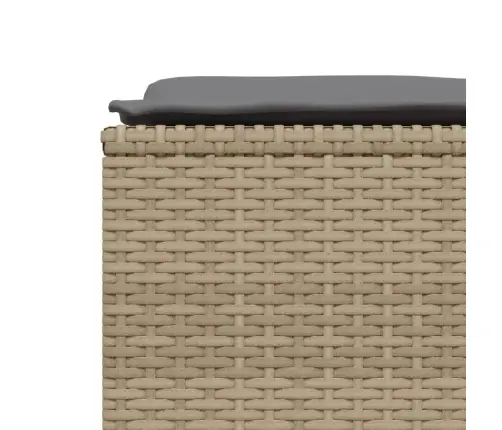 5-Daļīgs Dārza Dīvāna Komplekts, Matrači, Bēša Pe Rotangpalma Vidaxl