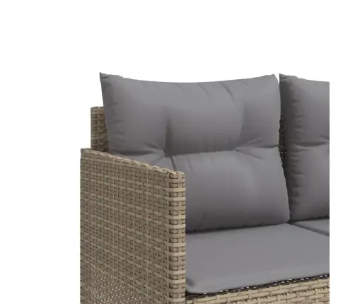 5-Daļīgs Dārza Dīvāna Komplekts, Matrači, Bēša Pe Rotangpalma Vidaxl