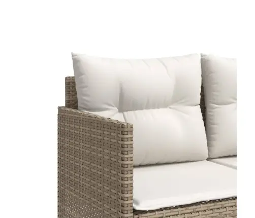 5-Daļīgs Dārza Dīvāna Komplekts, Matrači, Bēša Pe Rotangpalma Vidaxl