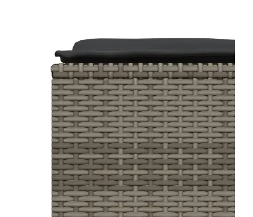 5-Daļīgs Dārza Dīvāna Komplekts Ar Matračiem, Pelēks Pe Pinums Vidaxl