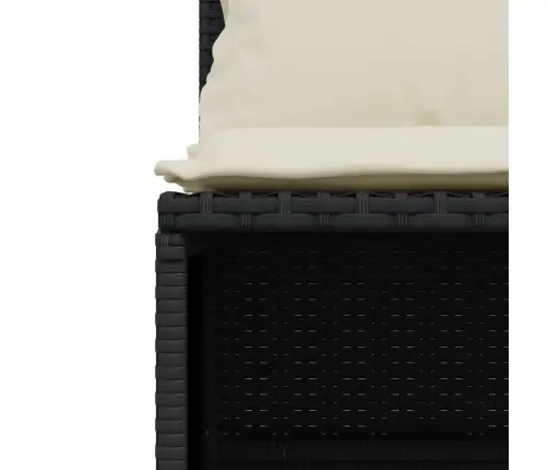 Sodo Komplektas Su Pagalvėlėmis, 5 Dalių, Juodas, Poliratanas