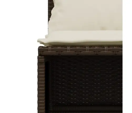 5-Osaline Aiamööblikomplekt Patjadega, Pruun, Polürotang