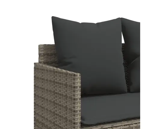 5-Daļīgs Dārza Dīvāna Komplekts Ar Matračiem, Pelēks Pe Pinums Vidaxl