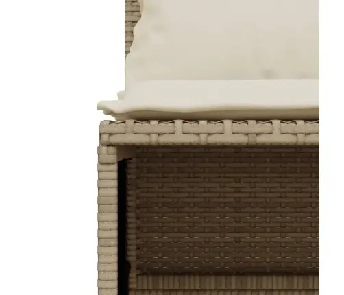 Sofos Komplektas Su Pagalvėlėmis, 5 Dalių, Smėlio, Poliratanas