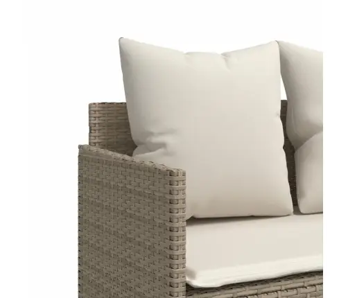 Sofos Komplektas Su Pagalvėlėmis, 5 Dalių, Smėlio, Poliratanas