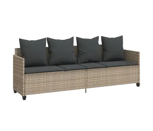 5-Osaline Aiamööblikomplekt Patjadega, Helehall, Polürotang