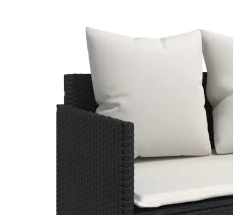 Sodo Komplektas Su Pagalvėlėmis, 5 Dalių, Juodas, Poliratanas