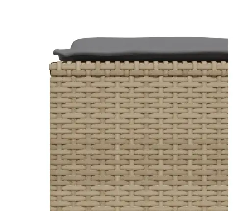 5-Daļīgs Dārza Dīvāna Komplekts, Matrači, Bēša Pe Rotangpalma Vidaxl