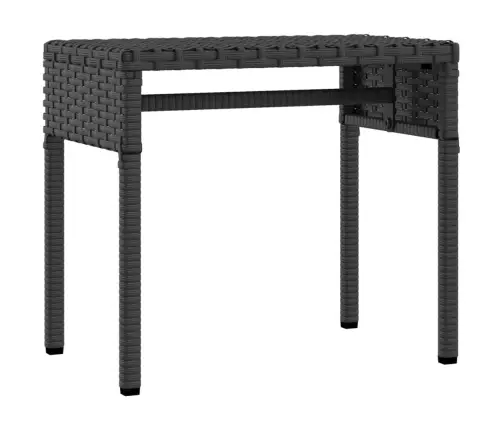 Saulės Gultai Su Skliautais/Staliuku, 2Vnt., Juodi, Poliratanas