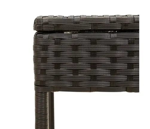 Saulės Gultai Su Skliautais/Staliuku, 2Vnt., Juodi, Poliratanas