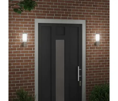 Väline Seinalamp 2 Pcs Hõbedane 12 X 8,5 X 27 Cm