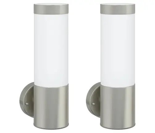 Väline Seinalamp 2 Pcs Hõbedane 12 X 8,5 X 27 Cm