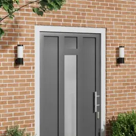 Āra Sienas Lukturi 2 Pcs Melna 12 X 7.5 X 27 Cm Vidaxl