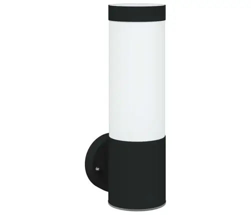 Āra Pie Sienas Gaismas 2 Gabali Melna Nerūsējošā Tērauda Ip44 Vidaxl