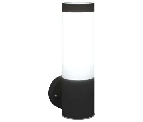 Āra Pie Sienas Gaismas 2 Gabali Melna Nerūsējošā Tērauda Ip44 Vidaxl