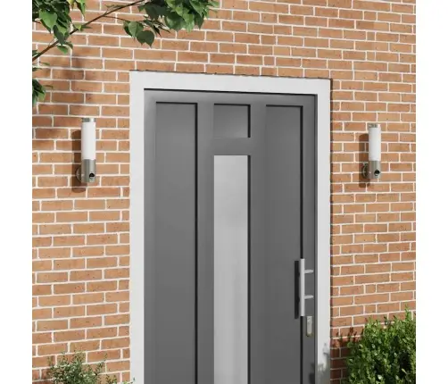 Välisseina Lambid 2 Pcs Hõbedane 12 X 7.5 X 29 Cm