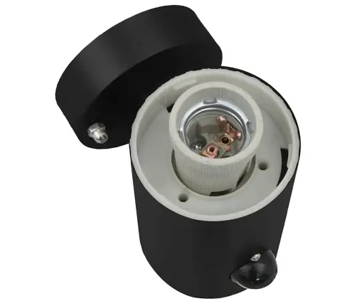 Āra Sienas Lampa Ar Sensora Melns Nerūsējošais Tērauds Ip44 Vidaxl