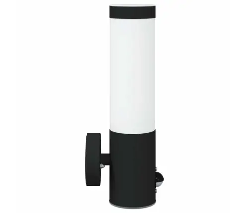 Āra Sienas Lampa Ar Sensora Melns Nerūsējošais Tērauds Ip44 Vidaxl
