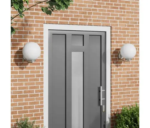 Āra Sienas Gaismas 2 Gab. Sudraba Nerūsējošais Tērauds Ip44 Vidaxl