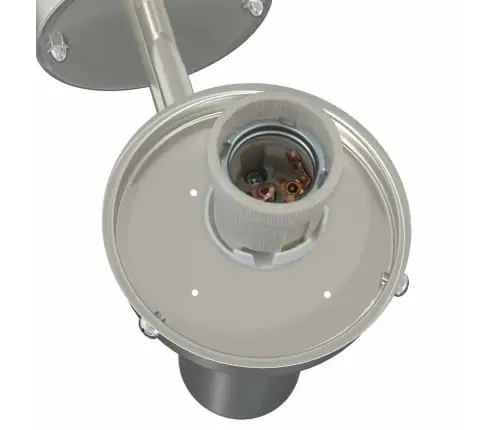 Āra Sienas Lampa Sudraba Nerūsējošā Tērauda Ip44 Vidaxl