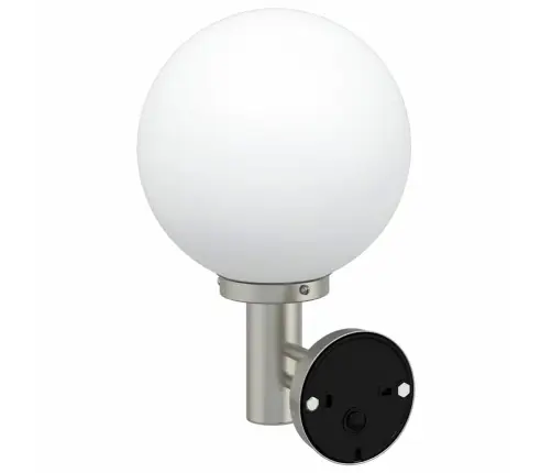 Āra Sienas Lampa Sudraba Nerūsējošā Tērauda Ip44 Vidaxl