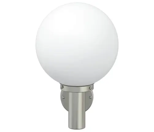 Āra Sienas Gaismas 2 Gab. Sudraba Nerūsējošais Tērauds Ip44 Vidaxl