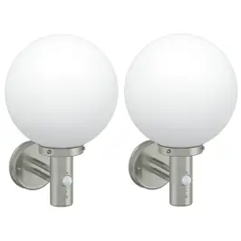 Väline Seinalamp 2 Pcs Hõbedane 28 X 25 X 38 Cm