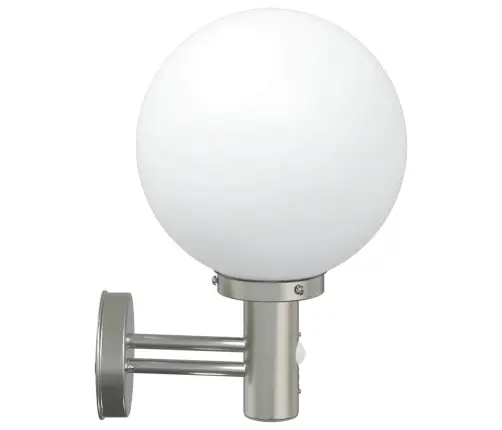 Āra Sienas Gaismas Ar Sensoru 2 Gab. Sudraba Nerūsējošais Tērauds Ip44 Vidaxl