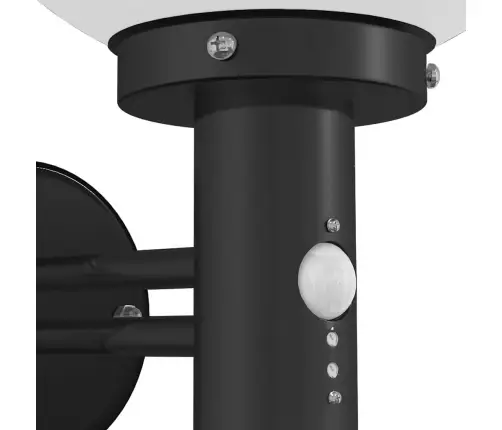 Āra Sienas Gaismas Ar Sensoru 2 Gab., Melnā Nerūsējošā Tērauda, Ip44 Vidaxl