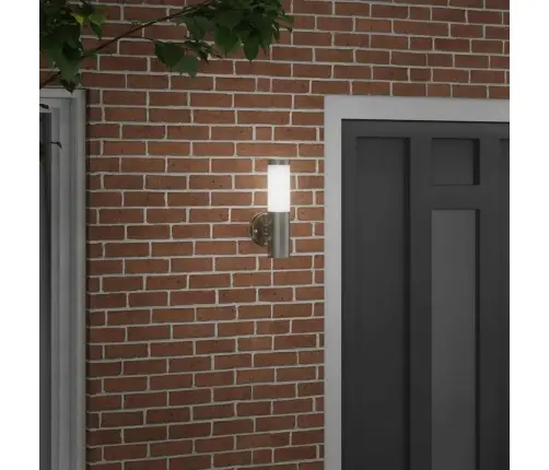 Āra Sienas Gaisma Sudraba 15 X 7,5 X 33 Cm Vidaxl