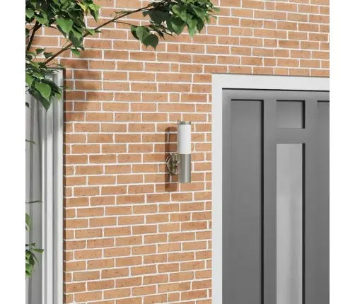 Āra Sienas Gaisma Sudraba 15 X 7,5 X 33 Cm Vidaxl