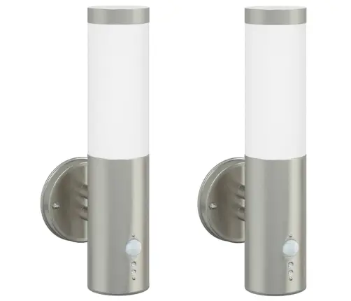 Lauko Sieninė Lemputė 2 Pcs Sidabro 15 X 7,5 X 33 Cm