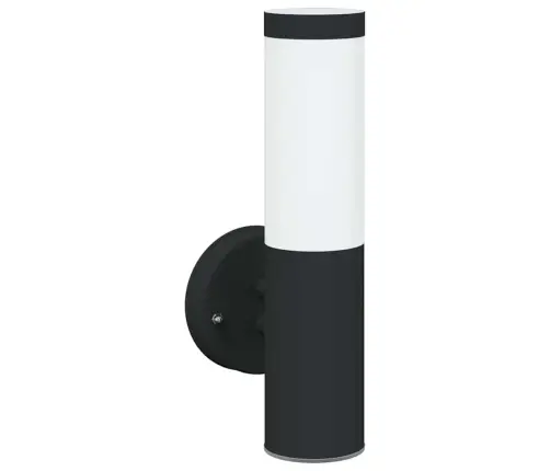 Āra Sienas Gaisma Melna 15 X 7,5 X 33 Cm Vidaxl