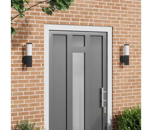 Väline Seinalamp 2 Pcs Must 15 X 7,5 X 33 Cm