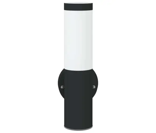 Väline Seinalamp 2 Pcs Must 15 X 7,5 X 33 Cm