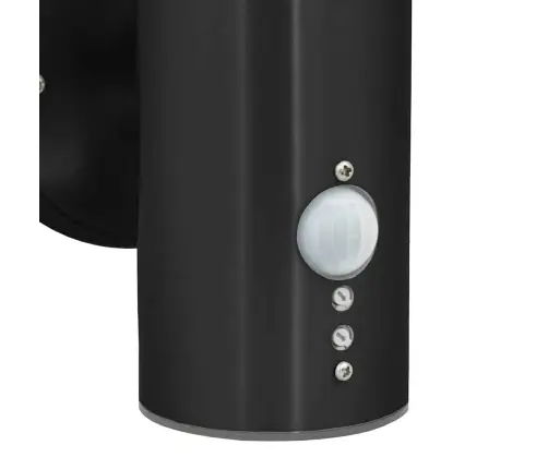 Āra Sienas Gaisma 2 Pcs Melna 15 X 7,5 X 33 Cm Vidaxl