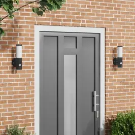 Āra Sienas Gaisma 2 Pcs Melna 15 X 7,5 X 33 Cm Vidaxl